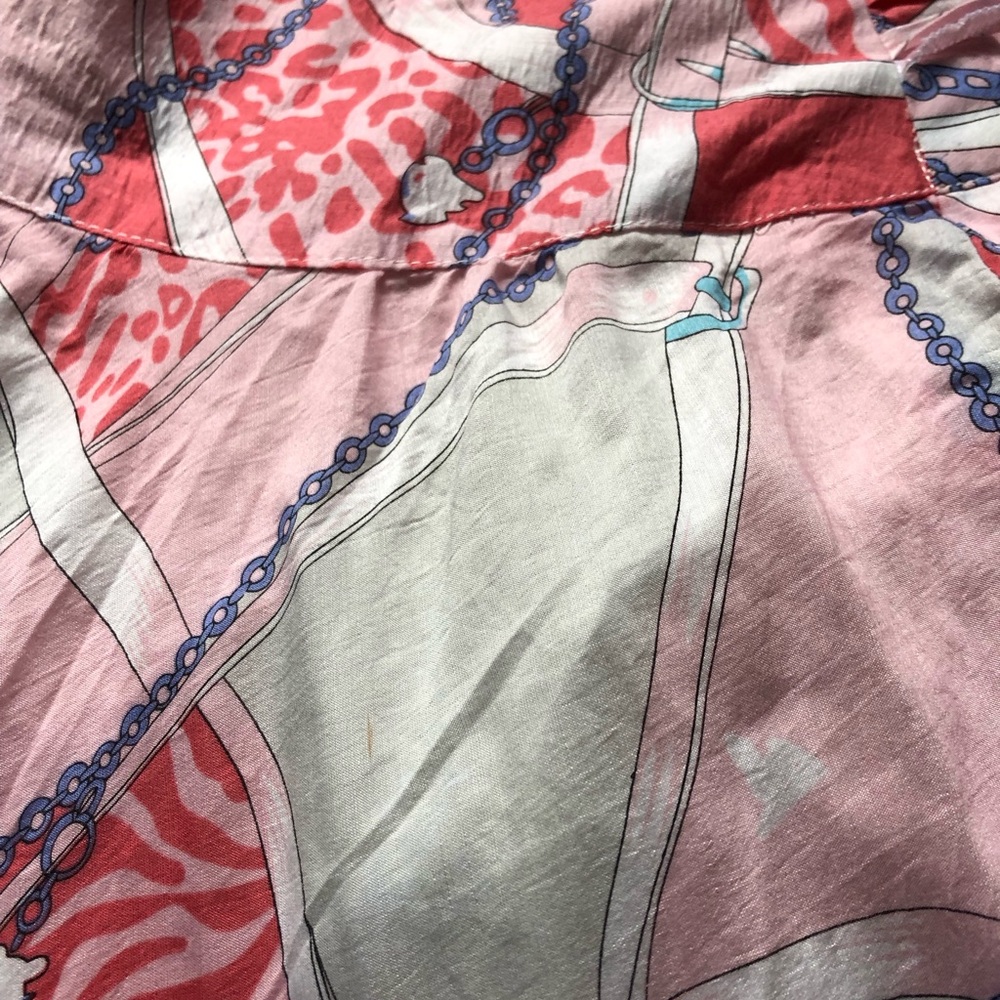 Women’s A-Line Skirt in Pink and White - Printed Design
